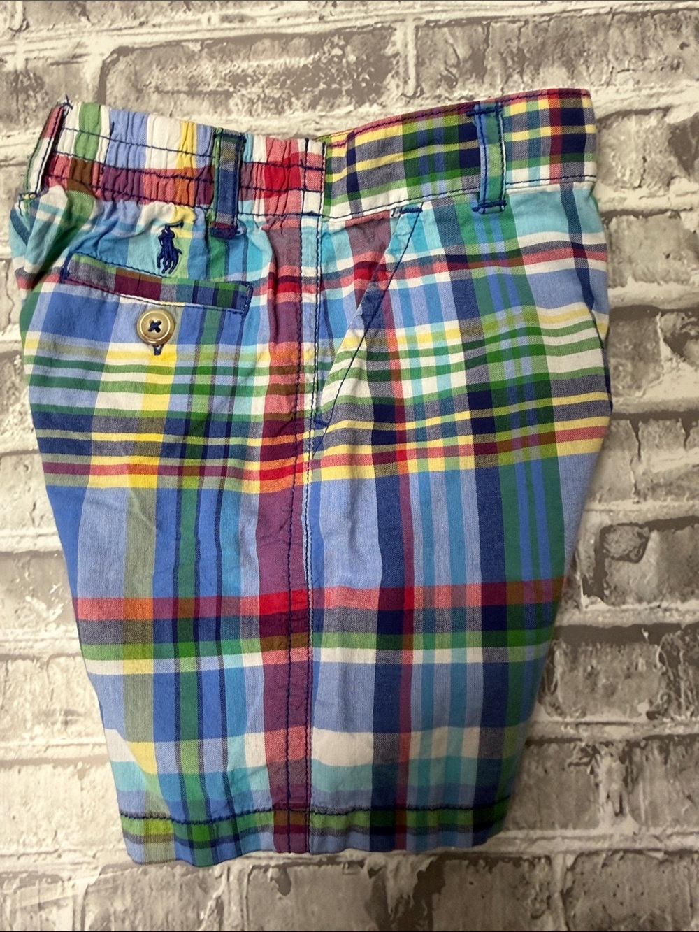 Boy's Polo Ralph Lauren Multicolor Plaid Shorts - Blue/Green/Red